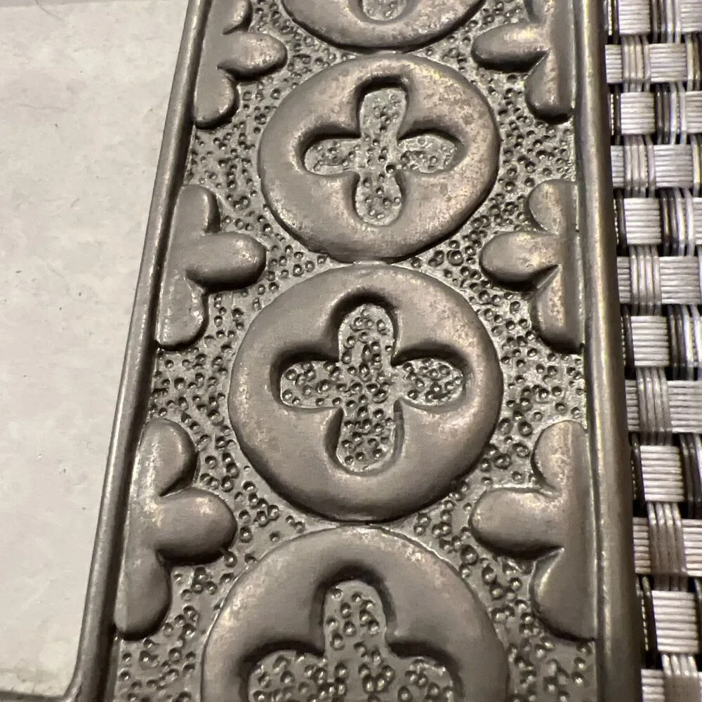 Gray Metal Heavy Square Table Top Picture Frame